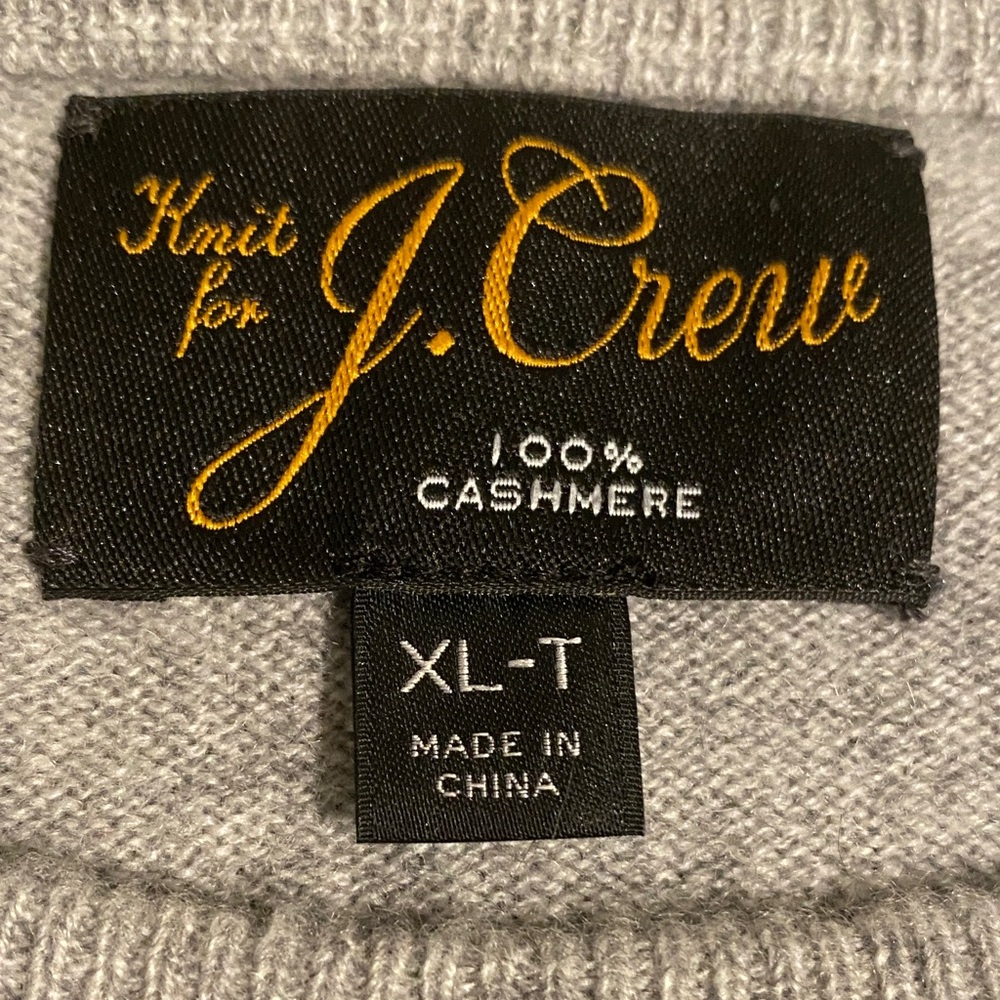 J. Crew Men's Cashmere Sweater in Gray